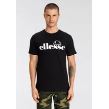 Ellesse Fuenti T-Shirt Herren Baumwoll-Shirt mit Logo-Print Sport-Shirt SHP16469 Schwarz - M