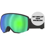 ATOMIC REVENT L STEREO Black - Skibrillen mit Blendschutz - Hochwertig verspiegelte Snowboardbrille - Brille mit Live Fit Rahmen - Skibrille mit Doppelscheibe