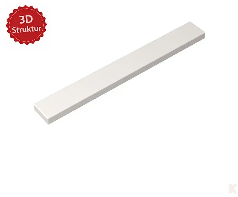 Klemos Fliese 1x8 – individuell bedruckte Klemmbaustein-Fliese mit 3D Struktur