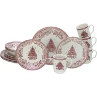 CreaTable Tannenbaum Kombiservice 16-tlg. rot