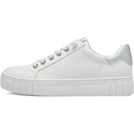 Marco Tozzi Damen Sneaker flach mit Schnürsenkeln Vegan, Weiß (White comb), 37 EU
