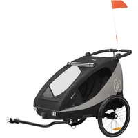 hauck 2in1 Bike Trailer und Buggy Dryk Duo Plus, black«, für 2 Kinder; inklusive Deichsel