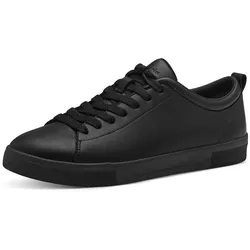 Sneaker TAMARIS, Damen, Gr. 40, schwarz, Lederimitat, casual, Schuhe, im Basic-Look, Freizeitschuh, Halbschuh, Schnürschuh