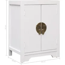 vidaXL Nachtschrank 38 x 28 x 52 cm Weiß