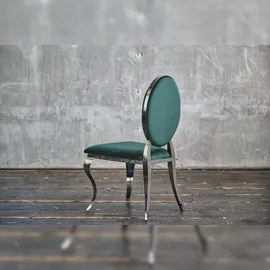 KAWOLA Stuhl LINDA Esszimmerstuhl Barock Velvet grün