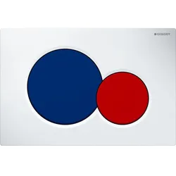 Geberit BetPl Sigma01 für 2-Mengen-Sp blau rot