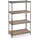 Relaxdays Schwerlastregal Stahl & MDF 153 x 91 x 46 cm grau
