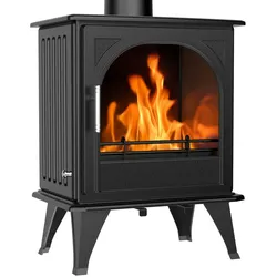 EEK A Gusskaminofen Z0827, externe Zuluft, Holz&Kohle + dauerbrandf. – 8 kW