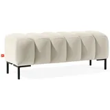 konsimo® Sitzhocker, Creme, Holz, Textil, Rechteckig, 120x50x50 cm, Hergestellt in Europa, FSC 100%, Wohnzimmer, Hocker, Sitzhocker