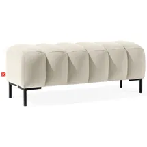 konsimo® Sitzhocker, Creme, Holz, Textil, Rechteckig, 120x50x50 cm, Hergestellt in Europa, FSC 100%, Wohnzimmer, Hocker, Sitzhocker
