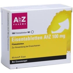 Eisentabletten AbZ 100 mg Filmtabletten
