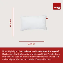 POWER INN Innenkissen 30 x 60 cm Weiß