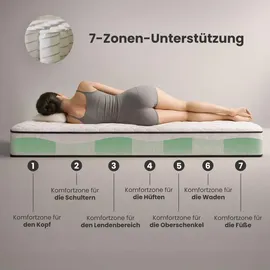 Akord 7-Zonen Taschenfederkernmatratze 100 x 200 cm H3