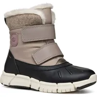 GEOX FLEXYPER Girl B AB Snow Boot, DK BEIGE/Black, 28 EU