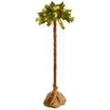 vidaXL Künstliche Palme mit LEDs 180 cm
