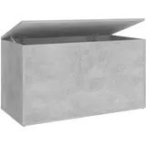 vidaXL Aufbewahrungstruhe Spielzeugtruhe Spielzeugkiste Couchtisch Beistelltisch Truhe Aufbewahrungsbox Betongrau 84x42x46cm Holzwerkstoff