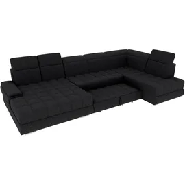 99rooms Toscana Wohnlandschaft Strukturstoff NEVE Schwarz Links