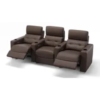 Sofanella 3-Sitzer Leder BARI, Relaxcouch, Designersofa, Designer Sofa, 3er Couch, Sofagarnitur braun