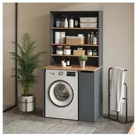Vicco Waschmaschinenschrank Viktor 93,6 x 88,2 cm Silber