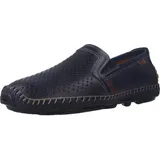 PIKOLINOS Herren Slipper Halbschuh Mokassin Leder perforiert Jerez 09Z-3100, Größe:46 EU, Farbe:Blau - Blau