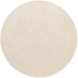 HANSE HOME Calmio auch als Läufer und in rund", beige Natur weiß), Ø:200cm, Wolle, Teppiche, Handgetuftet, Wolle, Natur, Wohnzimmer, Schlafzimmer, Skandi, Hygge