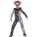 Rubies offizieller monochromer Sinister-Clown-Anzug, Kostüm für Kinder, Größe Alter 7–8 Jahre