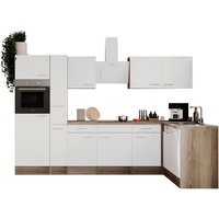 Respekta Winkelküche »Oliver«, Breite 310 cm, wechselseitig aufbaubar weiß