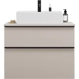 Burgbad Waschtischunterschrank 2 Schubladen 80 x 55 x 0 cm Lichtgrau Matt