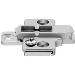 Blum CLIP Montageplatte, kreuz, Zink, Schrauben, HV: 2-teilig, vernickelt