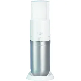 Sodastream Duo weiß + Glaskaraffe + PET-Flasche + Zylinder