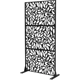 ML DESIGN modern living ML-Design Metall-Sichtschutz Firenze 90x180 cm, aus Stahl, Raumteiler - 3 Paneele, Trennwand erweiterbar mit Ständer, Paravent freistehend, Deko Sichtschutzwand wetterfest für Garten Balkon Terrasse