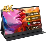 UPERFECT Portable Monitor 4K, Tragbarer Monitor 15,6 Zoll Mobiler Display mit 3840 * 2160 UHD IPS Bildschirm HDMI USB C OTG für PC Laptop Handy PS XBO Switch Fotografen Videoeditoren