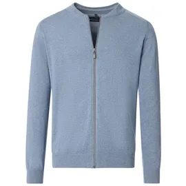 CasaModa Strickjacke 004440 (1-tlg) blau|silberfarben 5XL