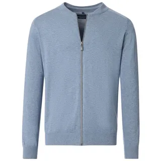 CasaModa Strickjacke 004440 (1-tlg) blau|silberfarben 5XL