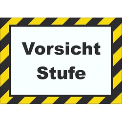 HB-Druck Vorsicht Stufe Aufkleber A5 (148x210mm)