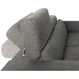 W.Schillig Couch Leder 2-Sitzer Grau