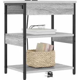 vidaXL Nachttisch Grau Sonoma Holzwerkstoff