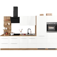 Kochstation Küchenzeile »KS-Brindisi«, mit E-Geräten, Breite 330 cm, weiß