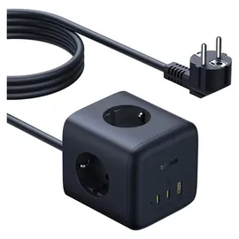 Baseus EnerFill FA11 67W Steckdosenleiste, USB-A + USB-C + 3 x EU Kosmisches Schwarz