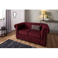 Home Affaire Chesterfield-Sofa »New Castle«, mit hochwertiger Knopfheftung in Chesterfield-Design, B/T/H: 1488672 rot