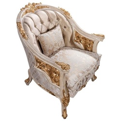 JVmoebel Sessel Sessel Couch Polster Sitz Designer Textil 1 Sitzer Couchen Polster (Sessel), Made In Europe beige