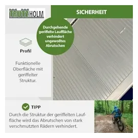 Baumarktplus TRUTZHOLM 2 x Alu Auffahrrampe klappbar 307 cm extra lang 900 kg geriffelt Motorradrampen