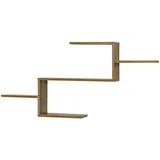 [en.casa] Wandregal, Dunkelbraun, Holz Optik, 104x49.5x14.5 cm, Wohnzimmer, Regale, Wandregale