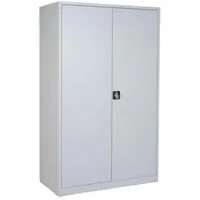 Ceha Stahl- und Flügeltürenschrank 120 x 42 cm lichtgrau