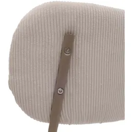 Mendler 6er-Set Esszimmerstuhl HWC-O26, Küchenstuhl Polsterstuhl Stuhl, Cord (330g/m2) Stoff/Textil Metall ~ beige