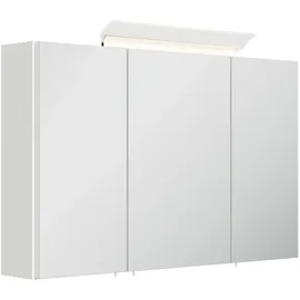 Posseik Spiegelschrank 120 cm weiß mit LED-Lampe