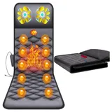 Forrlite Massagematte Massagematte Ganzkörpermassage 60 x 170 cm, Massagegerät mit Wärmefunktion zur Ganzkörpermassage, 9 Modi mit Wärmefunktion, Vibrationsmassagematte für Männer Frauen, Geschenke für Männer Frauen grau