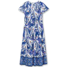 sheego Maxikleid Beige/Weiß Paisley 50