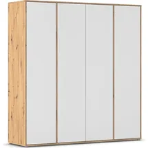 Rauch Drehtürenschrank Nabila 187 x 194 x 53 cm Weiß/Eiche Artisan