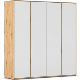 Rauch Drehtürenschrank Nabila 187 x 194 x 53 cm Weiß/Eiche Artisan